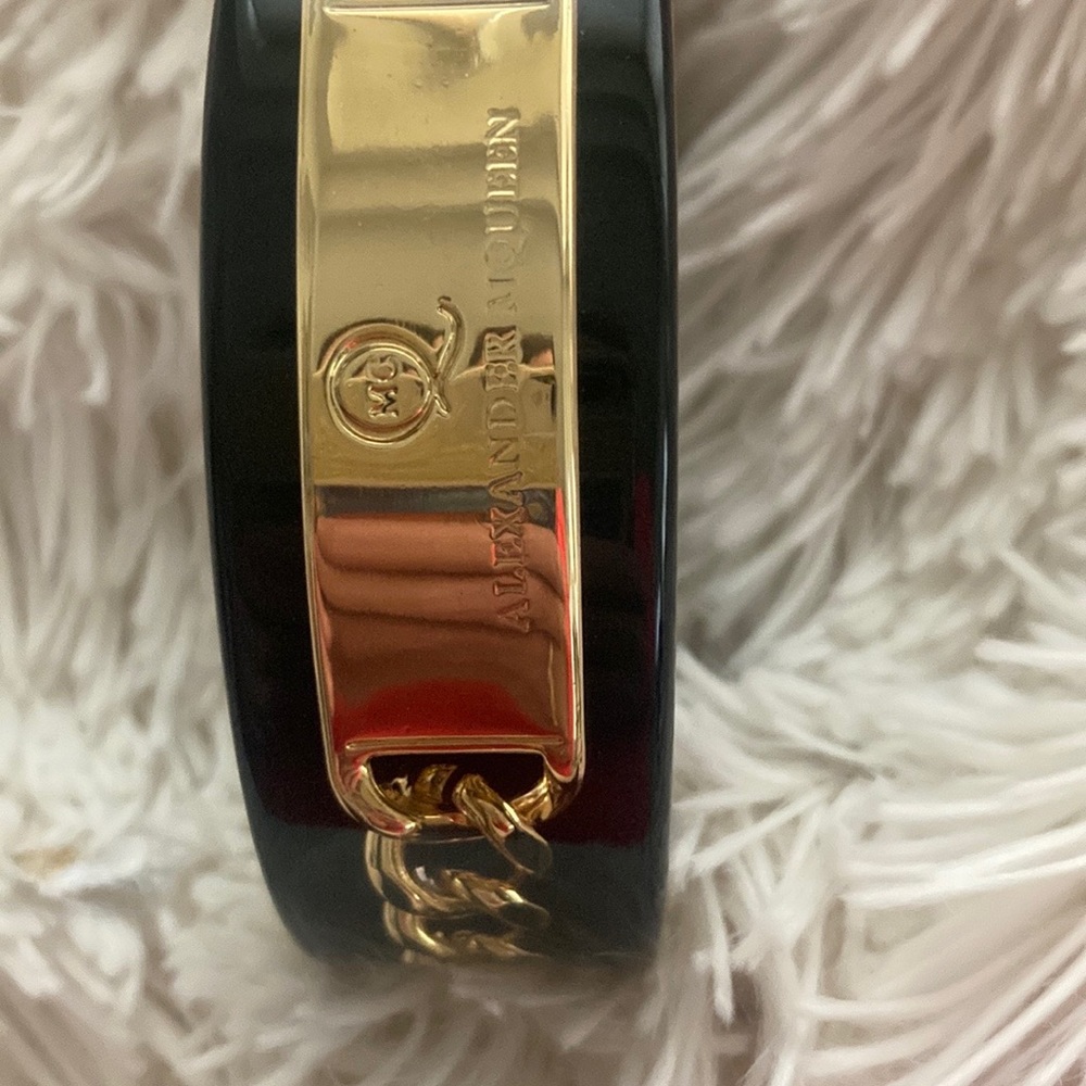 Authentic New Alexander Mcqueen Plexiglass W/Gold… - image 6